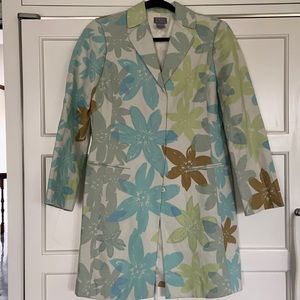 Sigrid Olsen beautiful  blazer with flower print.